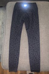 Black Cheetah Print Leggings Size M Photo 0