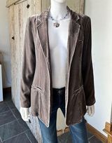 JOIE RAYON/SILK CRUSHED VELVET OPEN BLAZER Photo 0