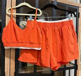 Layered set boxer shorts bra top tank cropped lounge daily drills high waisted Photo 0