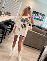 Houston Rockets Off The Shoulder Graphic Tee Shirt Photo 0