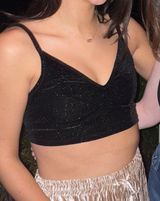 Francesca's Black Crop Top Tank Photo 0