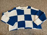 moon&madison Checkered Crop Sweatwer Photo 0