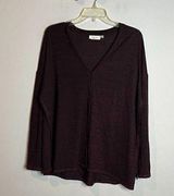 RD Style 🌺  burgundy oversized space dye split side sweater Photo 0