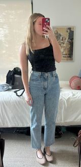 Abercrombie & Fitch Curve Love 90s Straight Leg Jean Photo 0