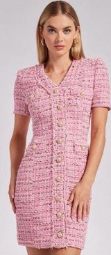 Generation Love  Anne Tweed Mini Dress Pink Melange Classic Women’s Size XL Photo 0