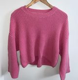 Aerie pink cropped slightly oversized sweater Photo 0