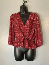 Stella Luce red floral blouse Photo 0