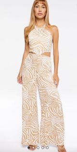 Zebra Jump Striped Jumpsuit Multi Photo 0