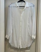 BCBGeneration  white chiffon sleeve top Photo 0