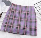 SheIn Purple Plaid Skirt Photo 0