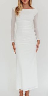 White Long Sleeve Dress Photo 0