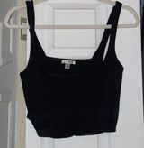 Black basic knit crop Photo 0