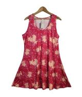 West Loop Size XL Sleeveless Dress Floral Knit Tank Midi Tropical Pink. New Photo 0