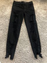 American Eagle Outfitters Black Ripped Jeans Photo 0