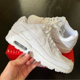 New  Air Max 90 GS White Metallic Silver Photo 0
