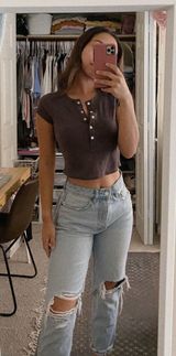 Urban Outfitters Brown Crop Top Photo 0
