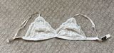 Talula White Lace Triangle Bralette Size Medium Adjustable Photo 0