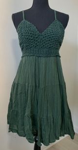 Bohemian Crochet Mini Dress Photo 0