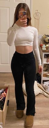 Boutique Black Flare Leggings Photo 0