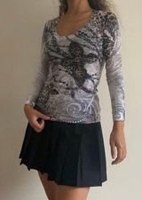 Cache Y2K Bejeweled Long Sleeve Shirt Photo 0