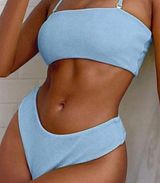 light baby blue swim suit bikini Photo 0