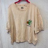 Quiksilver Boyfriend Fit Oversized Cropped Graphic Tee Photo 0