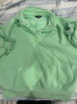 Oversized Neon Button up Sweatshirt  Photo 0