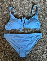 California Sunshine Blue Ribbed Bikini Photo 0