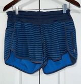 Lululemon  Tracker Shorts Lightweight Blue Stripes Size 6 Photo 0