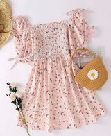 SheIn Pink Floral Dress Photo 0
