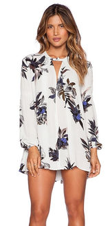  Free People Tree-swing longsleeve choker Blouse Photo 0