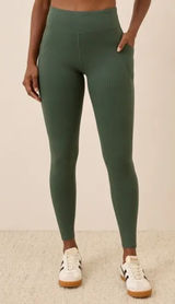 Zella Mid Rise Daily Pocket Leggings 24" Green Medium Photo 0