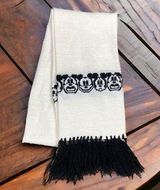 Disney Scarf Black White Mickey Mouse Christmas Long Winter Womens 60in Fringe Photo 0