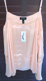 Jessica Simpson Peach Long Sleeve Light Top Photo 0