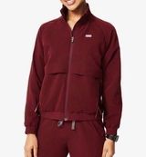 Maroon Scrub Jacket Photo 0