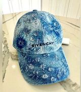 Givenchy  Denim Embroidered Baseball Hat Photo 0