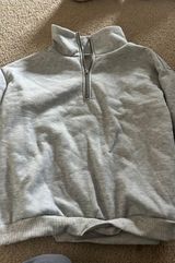grey long sleeve quarter zip Gray Photo 0