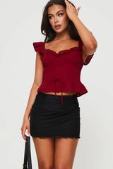 NWT Meredith Ruched Mini Skirt Black Photo 0