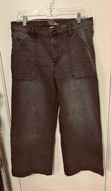 Time & Tru High Rise Wide Leg Dark Gray Jeans Size 14 Photo 0