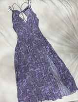ZARA Purple paisley midi / maxi dress with a flowy fit and adjustable straps Photo 0