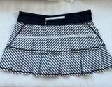 Black and White Striped Ruffle Skirt Size 10 Photo 0