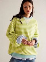 Classic Striped Oversized Crewneck Photo 0