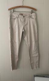 Blue Spice Cropped Frayed Bottom Pants Photo 0