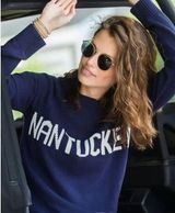 Isabel Harvey S Nantucket Navy Blue Cashmere Sweater Photo 0