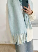 Hand Made Baby Blue Mint Warm and Soft Scarf Photo 0