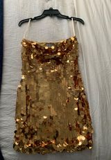 green emerald velvet dress Dress Party Short By Hello Molly In Gold, Size: 8  Clothes Mentor Fargo ND  #137