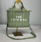 Sage Green PU Leather Crossbody Purse Tote Bag with Adjustable Strap Photo 0