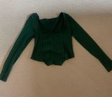 Corset Style Long Sleeve Top Size 8 Photo 0
