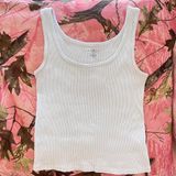 white ribbed tank top Photo 0