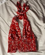 SheIn Flower Halter Crop Top Photo 0